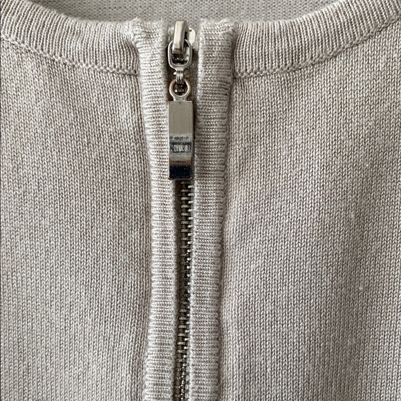 Premise Beige Zip-Up Cardigan Size Medium - Picture 4 of 11